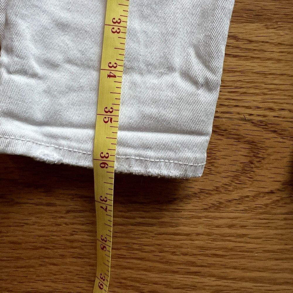 R13 Relaxed Skinny Distressed Jeans in White Made in Italy Tapered Ankle 26 - Picture 14 of 15